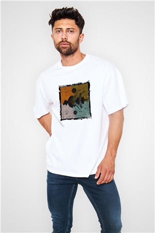Adam BeyerBaskılı Beyaz Oversize Tişört