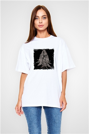 Adam BeyerBaskılı Beyaz Oversize Tişört