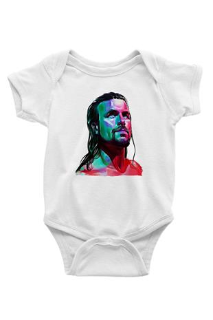 Adam Cole Baskılı Beyaz Unisex Bebek Body - Zıbın