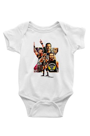 Adam Cole Baskılı Beyaz Unisex Bebek Body - Zıbın
