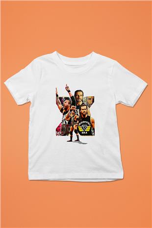Adam Cole Baskılı Beyaz Unisex Beyaz Çocuk Tişört - Tshirt