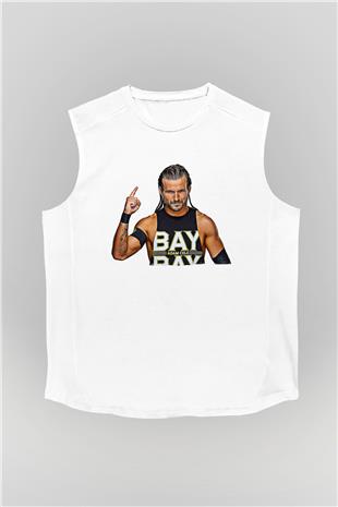 Adam Cole Baskılı Beyaz Unisex Kolsuz Tişört - Tshirt