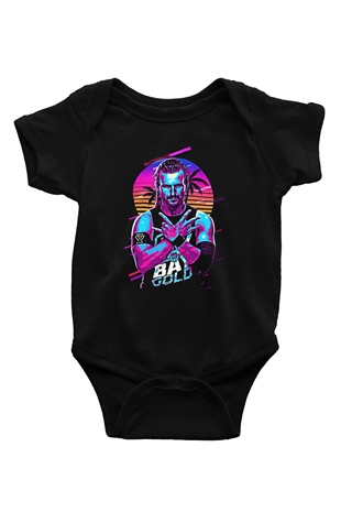 Adam Cole Baskılı Unisex Siyah Bebek Body - Zıbın