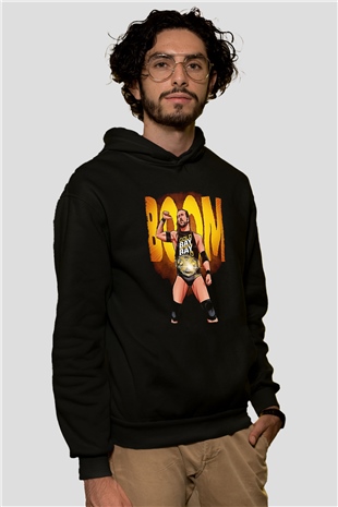 Adam Cole Baskılı Unisex Siyah Hoodie