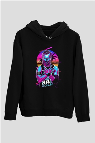 Adam Cole Baskılı Unisex Siyah Hoodie
