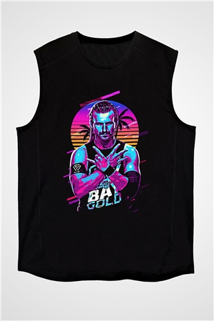 Adam Cole Baskılı Unisex Siyah Kolsuz Tişört - Tshirt