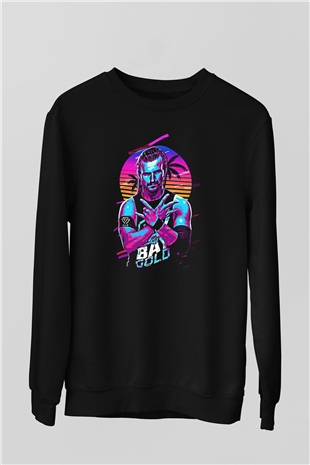Adam Cole Baskılı Unisex Siyah Sweatshirt