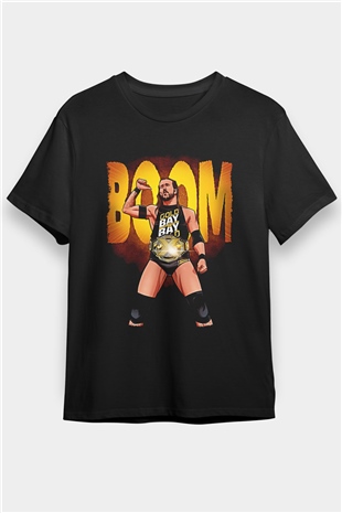 Adam Cole Baskılı Unisex Siyah Tişört - Tshirt