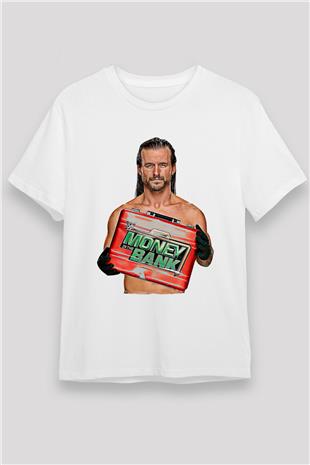 Adam Cole Unisex Baskılı Beyaz Tişört - Tshirt
