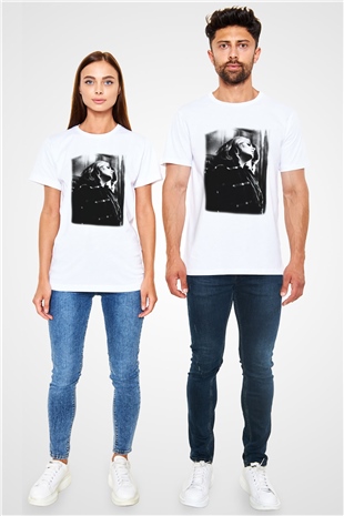 Adele Beyaz Unisex Tişört T-Shirt - TişörtFabrikası