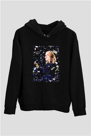 Adele Siyah Unisex Hoodie
