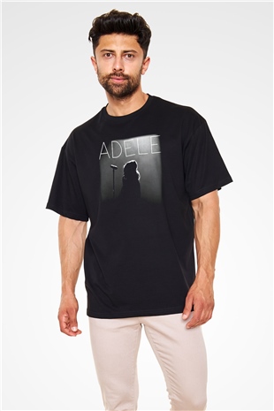 Adele Siyah Unisex Oversize Tişört T-Shirt