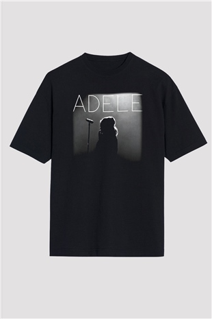Adele Siyah Unisex Oversize Tişört T-Shirt