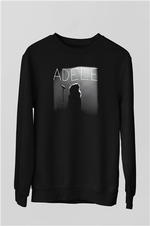Adele Siyah Unisex Sweatshirt