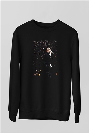 Adele Siyah Unisex Sweatshirt
