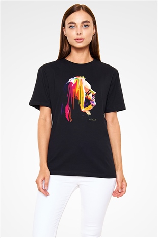 Adele Siyah Unisex Tişört T-Shirt - TişörtFabrikası