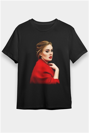 Adele Siyah Unisex Tişört T-Shirt - TişörtFabrikası