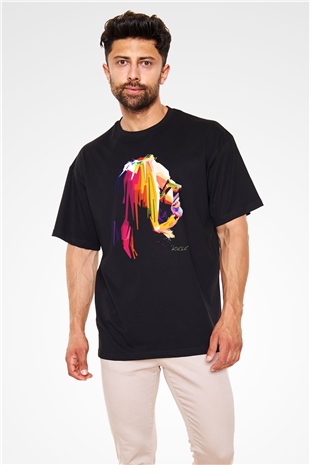 Adele Siyah Oversize Tişört Oversize T-shirt - TişörtFabrikası