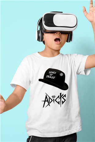 Adicts Baskılı Unisex Beyaz Çocuk Tişört