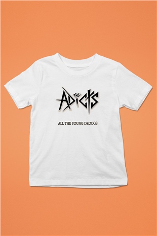 Adicts Baskılı Unisex Beyaz Çocuk Tişört