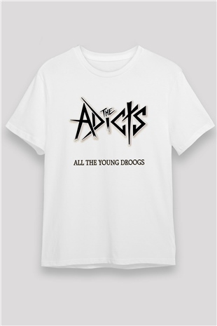 Adicts Baskılı Unisex Beyaz Tişört