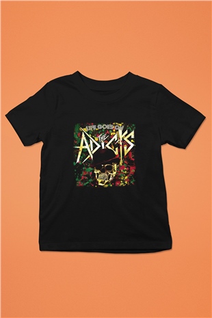 Adicts Baskılı Unisex Siyah Çocuk Tişört