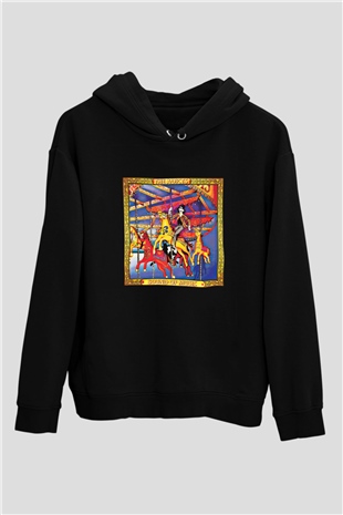 Adicts Baskılı Unisex Siyah Hoodie