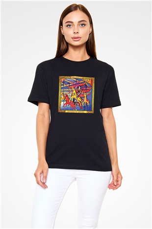 Adicts Baskılı Unisex Siyah Tişört