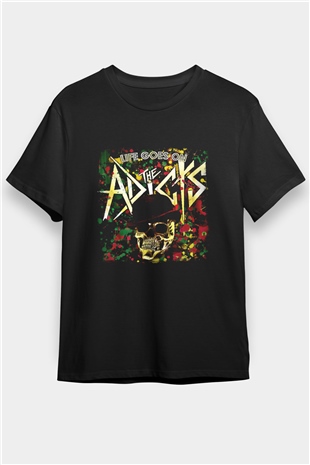 Adicts Baskılı Unisex Siyah Tişört
