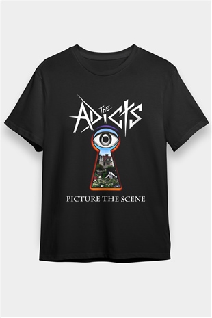 Adicts Baskılı Unisex Siyah Tişört