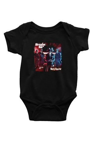 Adrenaline Mob Baskılı Unisex Siyah Bebek Body - Zıbın
