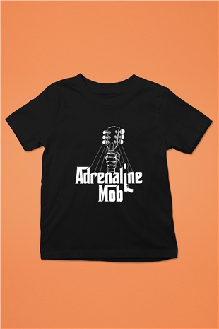 Adrenaline Mob Baskılı Unisex Siyah Çocuk Tişört
