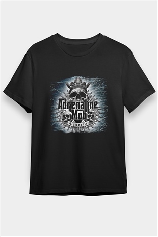 Adrenaline Mob Baskılı Unisex Siyah Tişört