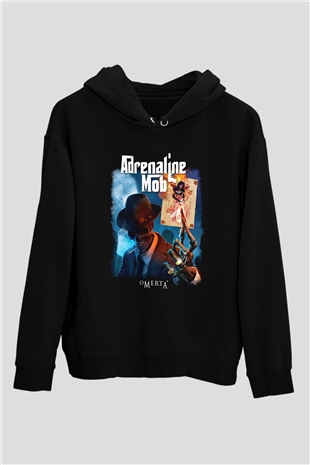 Adrenaline Mob Siyah Unisex Hoodie