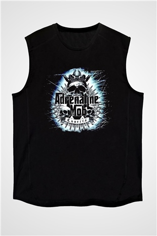 Adrenaline Mob Siyah Unisex Kolsuz Tişört