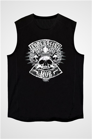 Adrenaline Mob Siyah Unisex Kolsuz Tişört