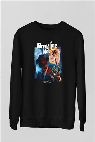 Adrenaline Mob Siyah Unisex Sweatshirt