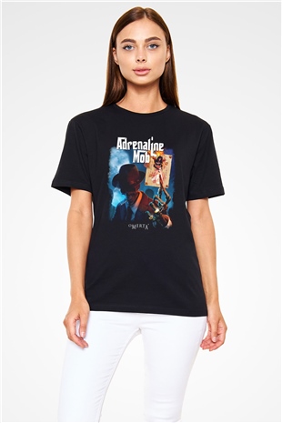 Adrenaline Mob Siyah Unisex Tişört T-Shirt - TişörtFabrikası