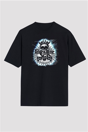Adrenaline Mob Siyah Oversize Tişört Oversize T-shirt - TişörtFabrikası