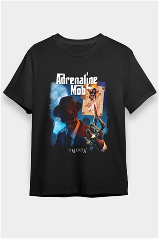 Adrenaline Mob Siyah Unisex Tişört T-Shirt - TişörtFabrikası