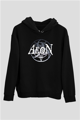 Aeon Siyah Unisex Hoodie