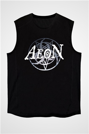 Aeon Siyah Unisex Kolsuz Tişört