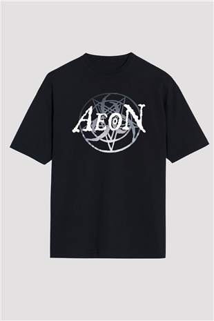 Aeon Siyah Unisex Oversize Tişört T-Shirt