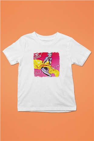Aerosmith Baskılı Unisex Beyaz Çocuk Tişört