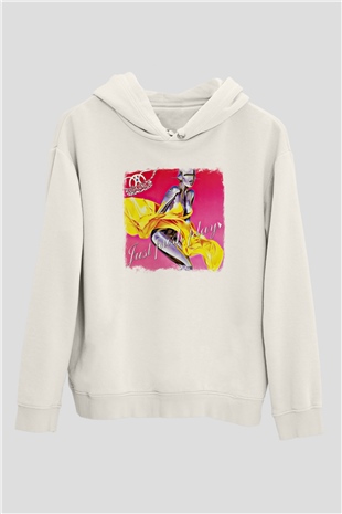 Aerosmith Baskılı Unisex Beyaz Hoodie