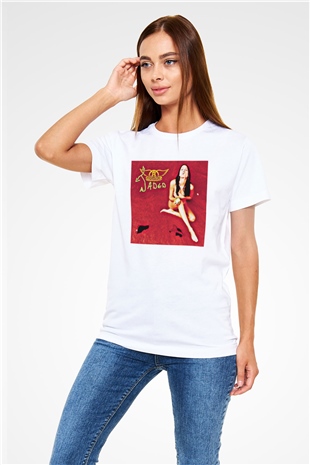 Aerosmith Baskılı Unisex Beyaz Tişört