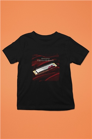 Aerosmith Baskılı Unisex Siyah Çocuk Tişört