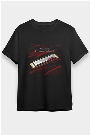 Aerosmith Baskılı Unisex Siyah Tişört