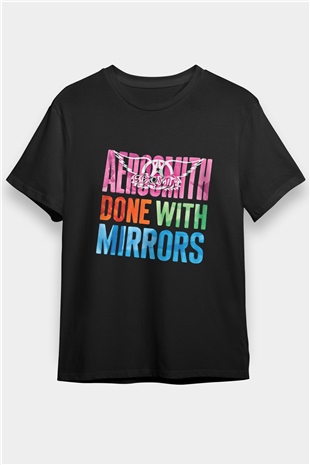 Aerosmith Baskılı Unisex Siyah Tişört