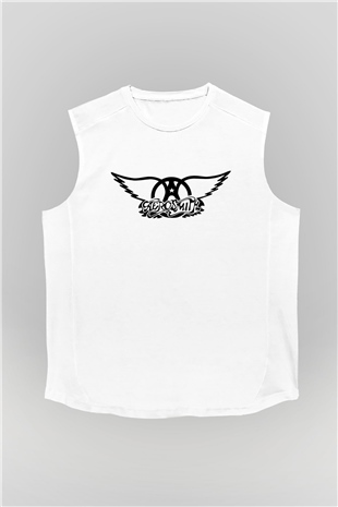 Aerosmith Beyaz Unisex Kolsuz Tişört